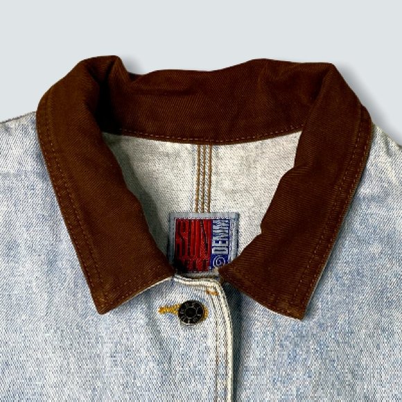 Vintage 90s Sunbelt Denim Jean Chore Jacket - Picture 3 of 7